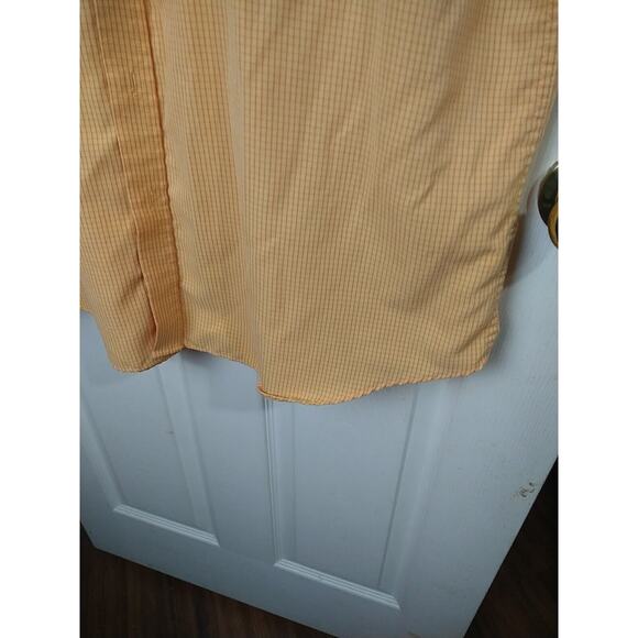 Croft&Barrow Men's XL Shirt Orange Check Short Sleeve Button Front Pocket Casual - Picture 6 of 7